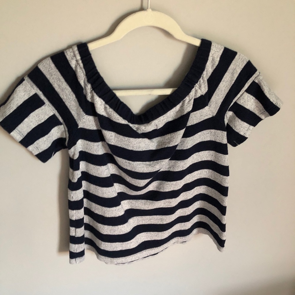Madewell Soft Stretch Stripe Sweatshirt Top - Picture 4 of 8